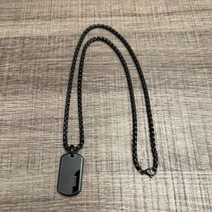 Men's David Yurman  Box Chain Necklace in Darkened Stainless Steel with Tag